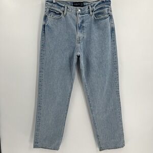 Abercrombie & Fitch 90s‎ Loose Fit Denim Blue Jeans Light Wash Men's Size 33x32